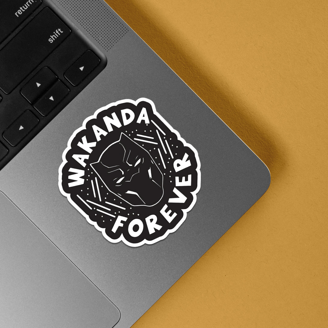 Wakanda Forever in Black Movies Stickers