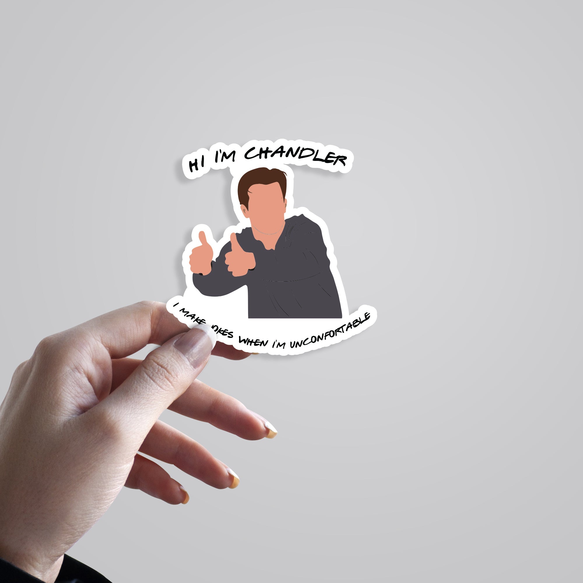 Hi I'm Chandler TV Shows Stickers