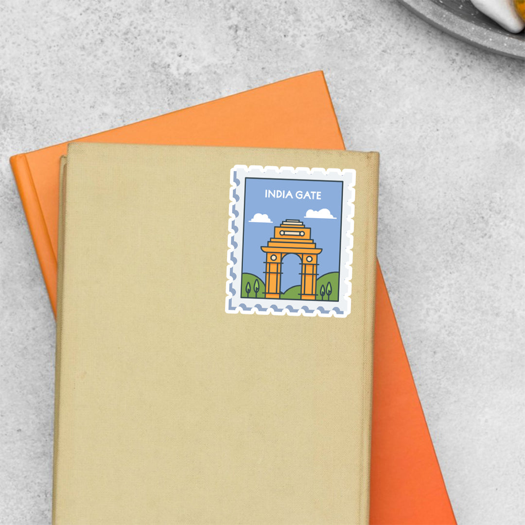 India Gate Post Stamp Travels Stickers