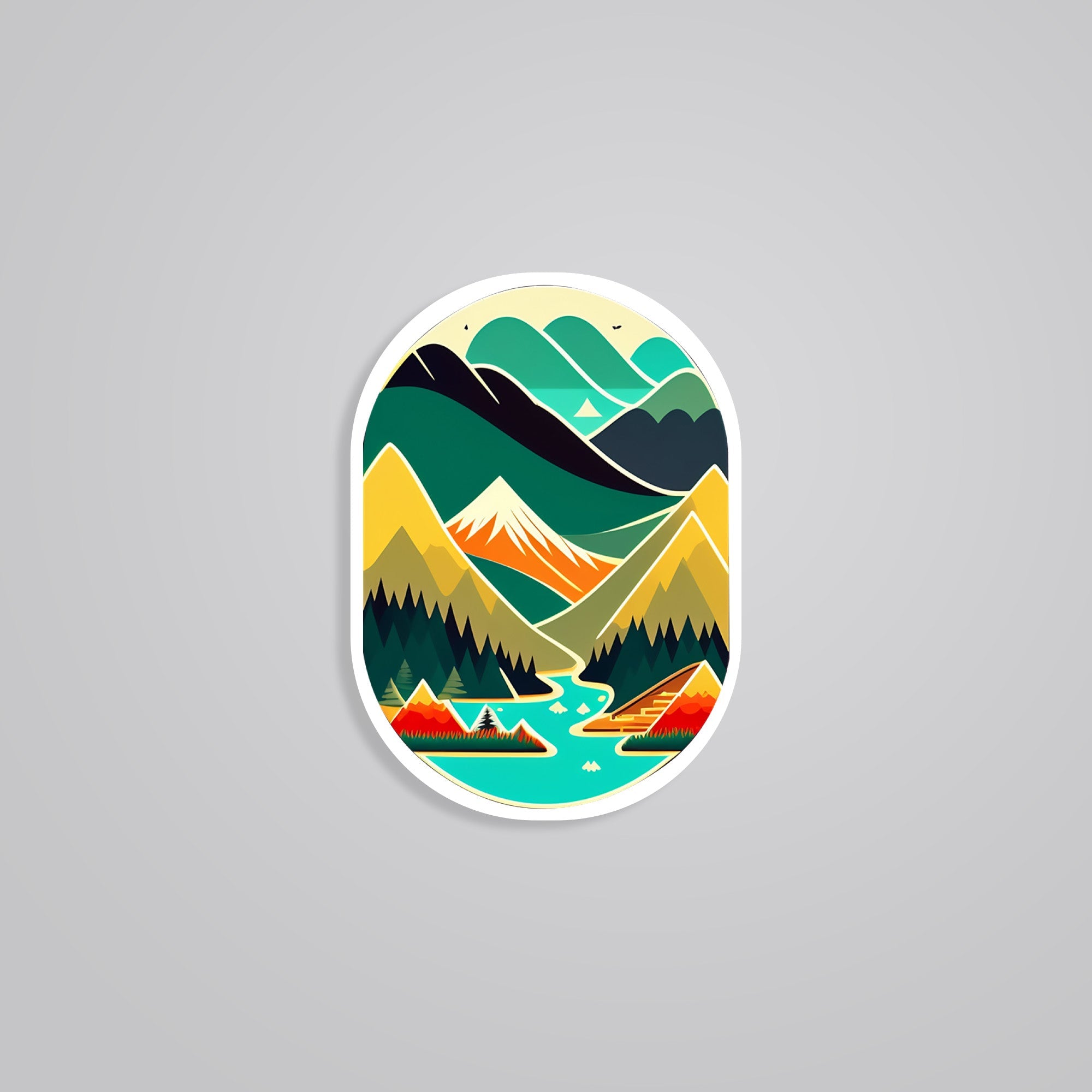 Fomo Store Stickers Casual Mountains  