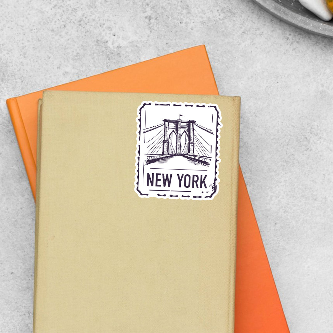 New York Post Stamp Travels Stickers