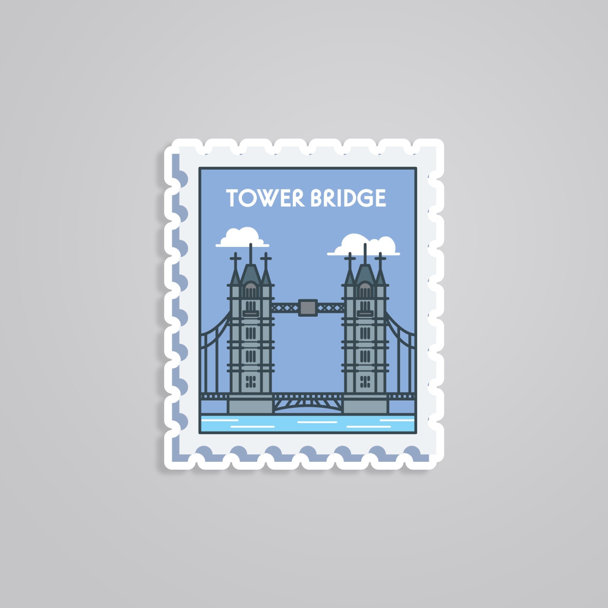 Fomo Store Stickers Travels Tower Bridge Post Stamp