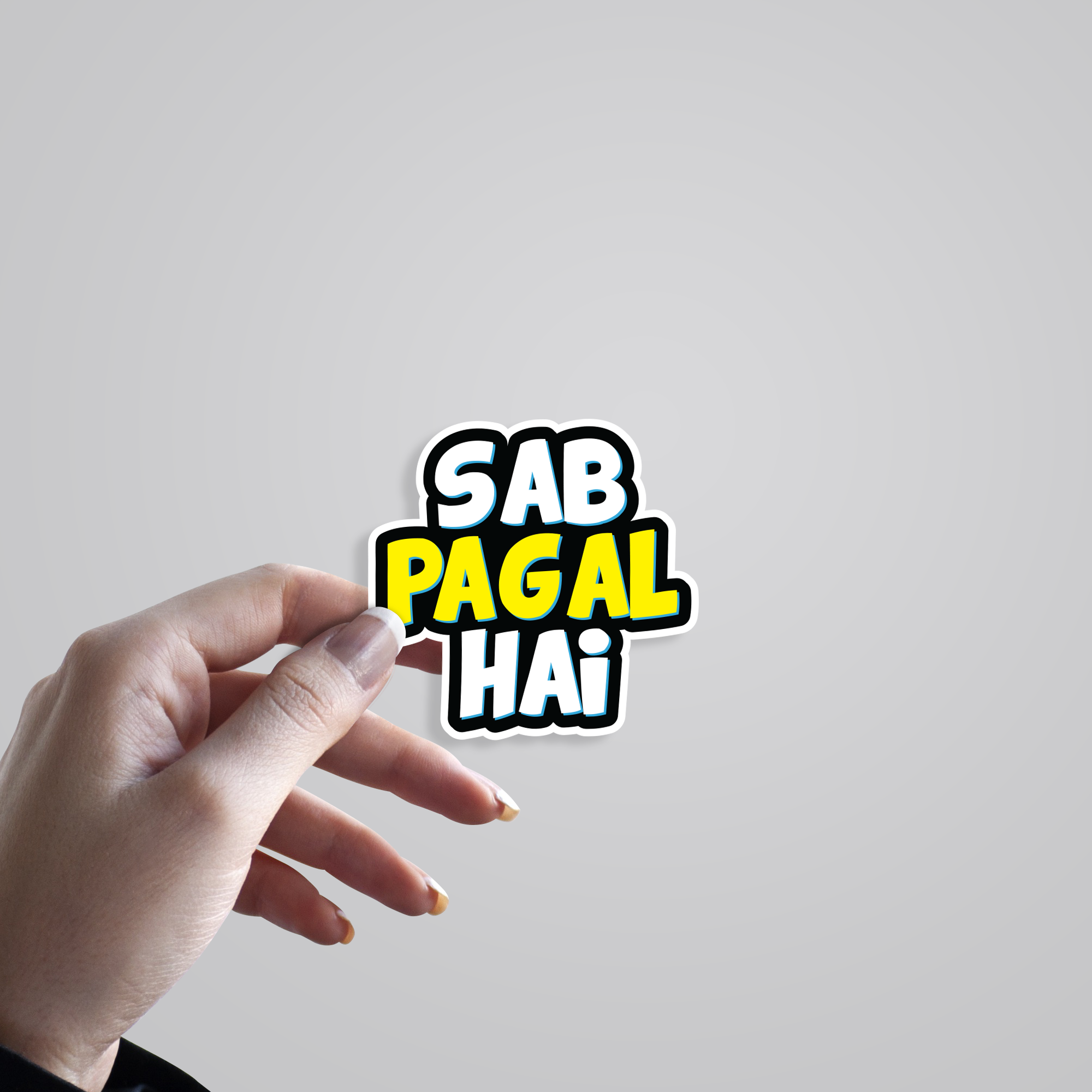 Fomo Store Stickers Witty Sab Pagal Hai