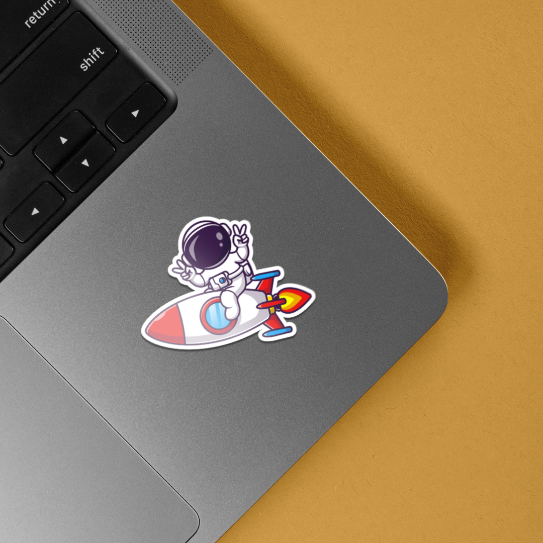 Rocket Ship Astronaut Casual Stickers