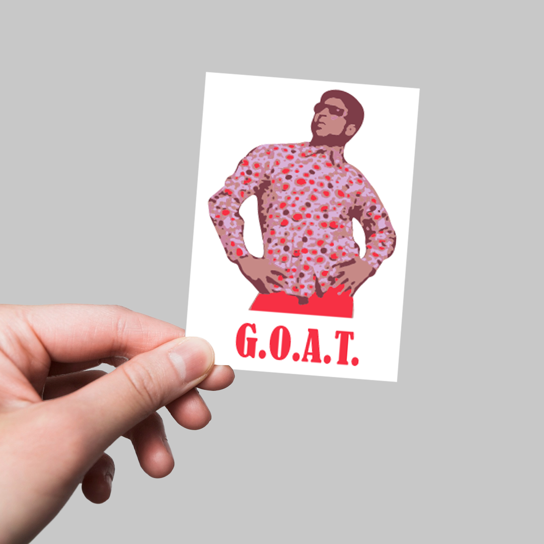 Fomo Store Stickers Meme Stickers Raju GOAT  