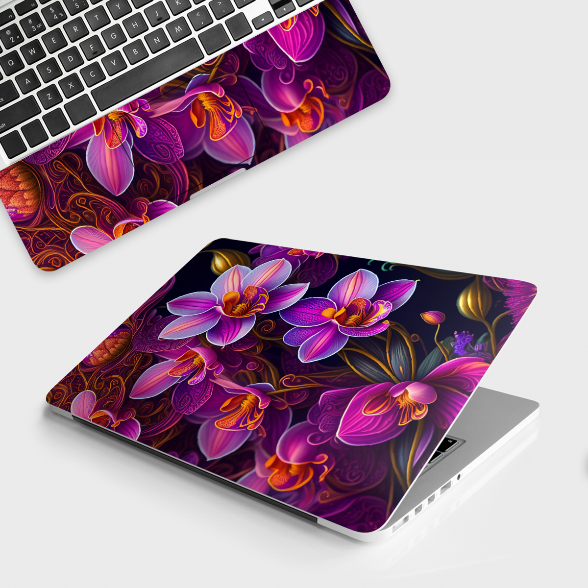 Fomo Store Laptop Skins Botanical Royal Purple Flowers