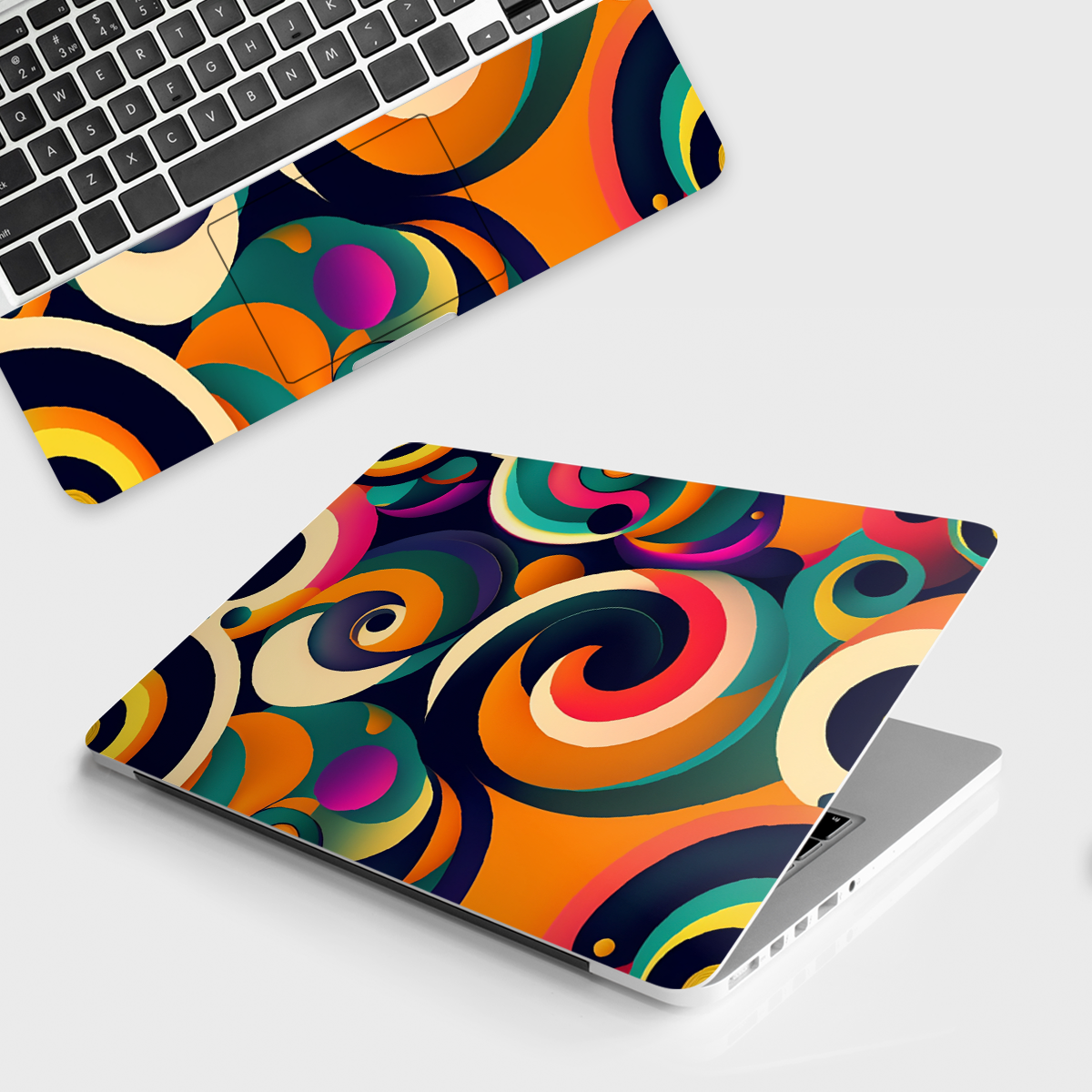 Fomo Store Laptop Skins Abstract Colorful Swirls