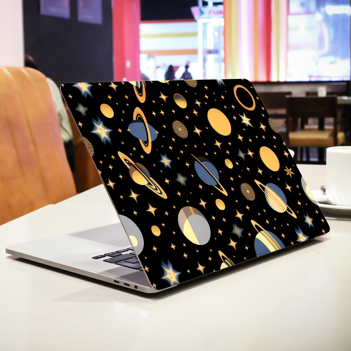 Planet and Starts Patterns Abstract Laptop Skin