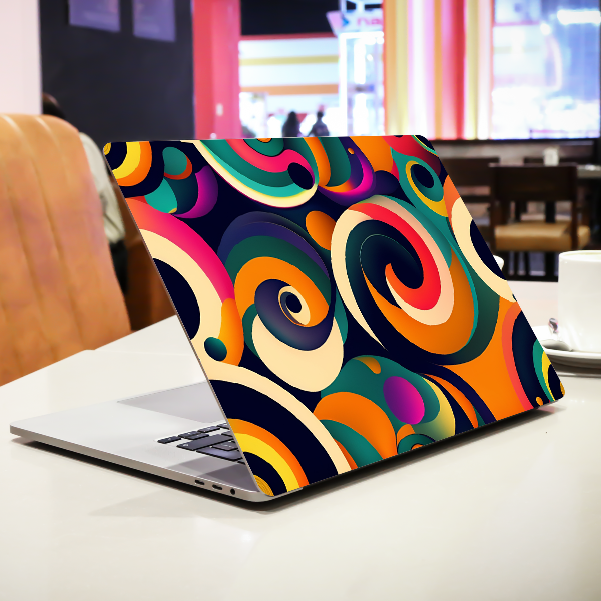 Colorful Swirls Abstract Laptop Skin