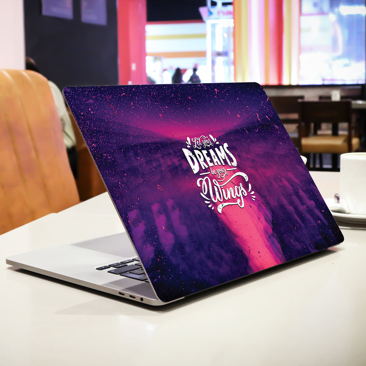Let your dreams be your wings Quote Laptop Skin