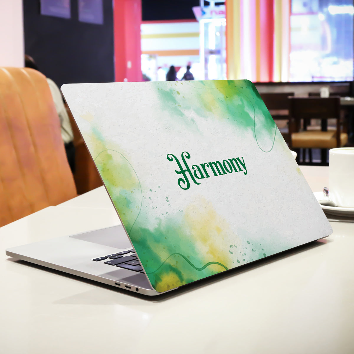 Green Harmony Abstract Laptop Skin