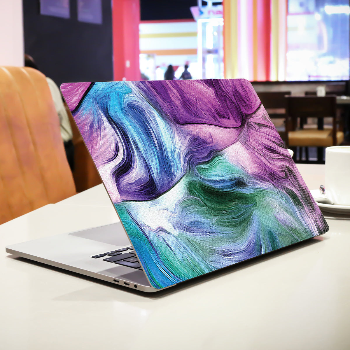 Blue Purple Wave Abstract Laptop Skin