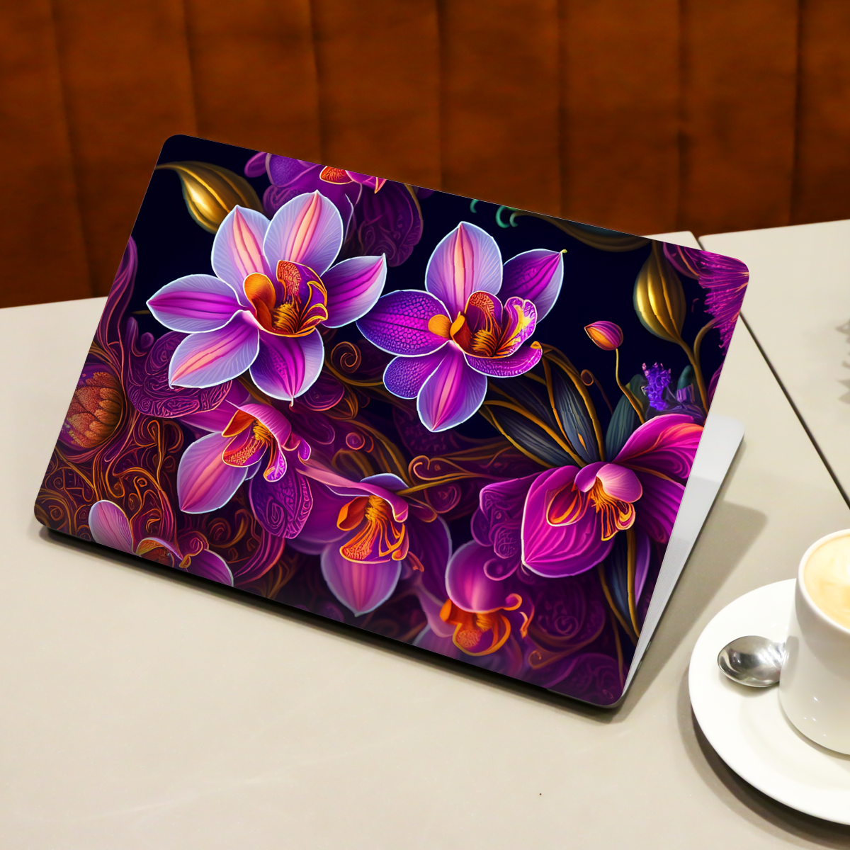 Royal Purple Flowers Botanical Laptop Skin