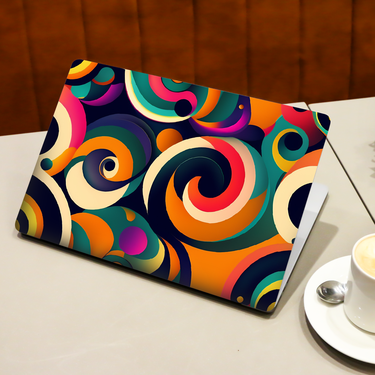 Colorful Swirls Abstract Laptop Skin