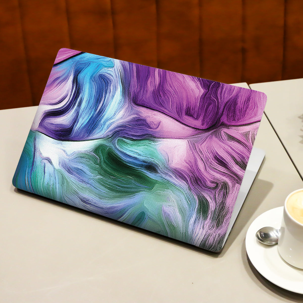 Blue Purple Wave Abstract Laptop Skin