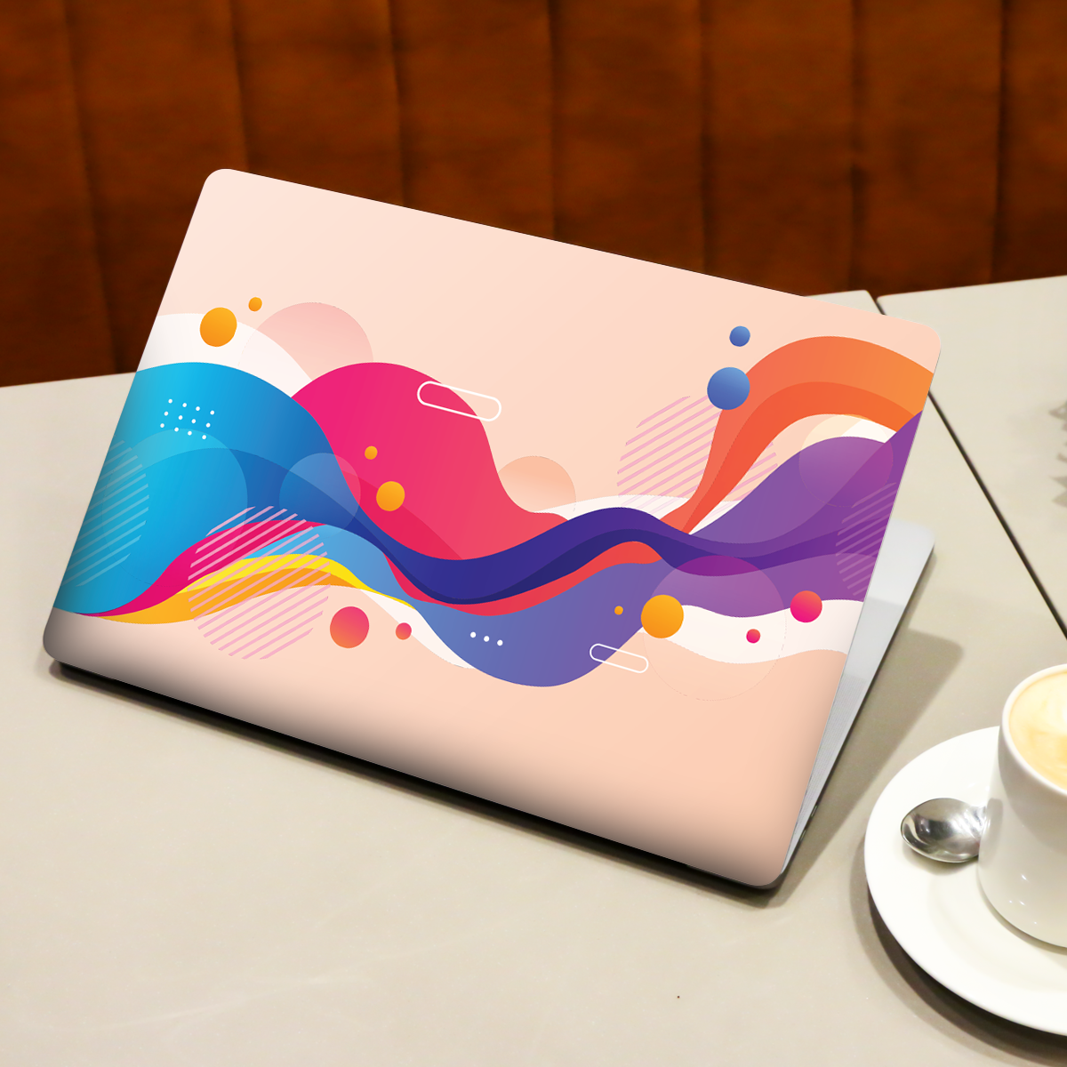 Gradient Waves Abstract Laptop Skin