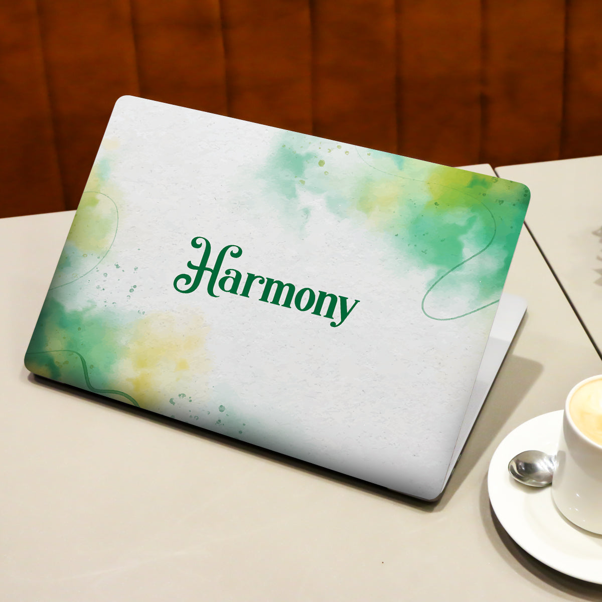 Green Harmony Abstract Laptop Skin