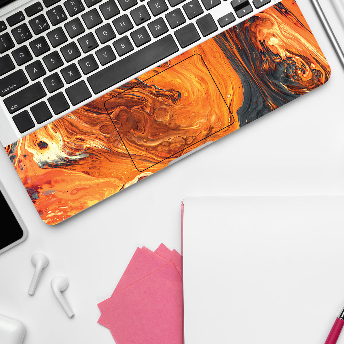 Dark Orange Abstract Laptop Skin