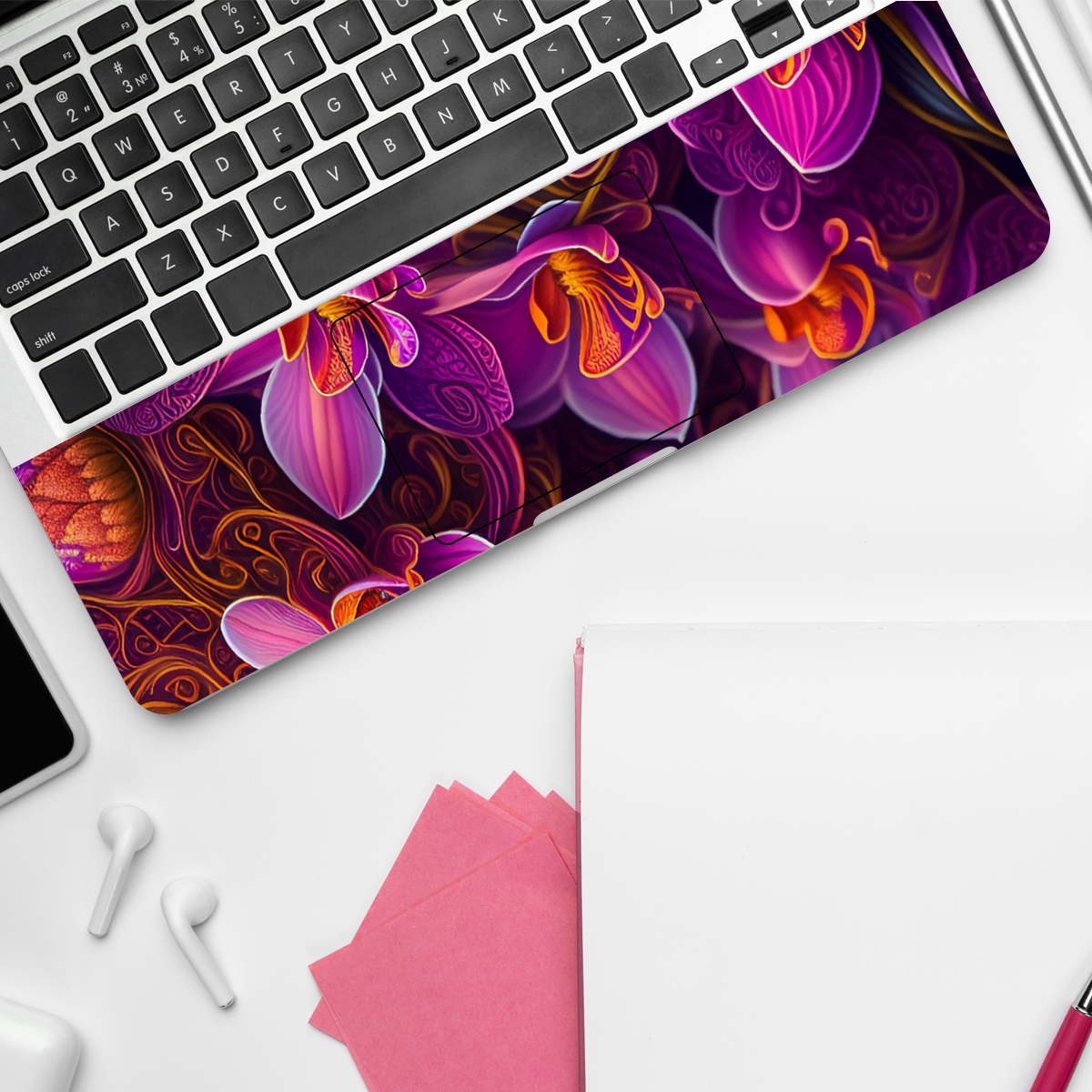 Royal Purple Flowers Botanical Laptop Skin